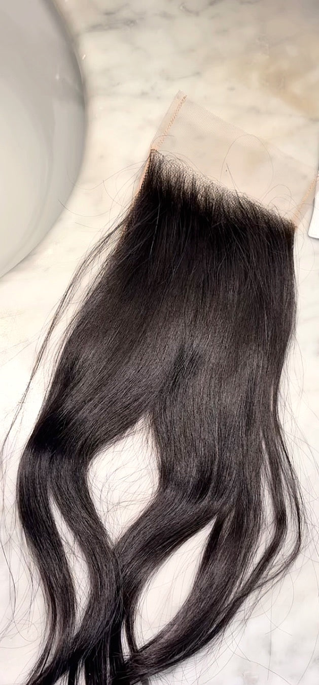 HD Raw Straight Closure 4x4
